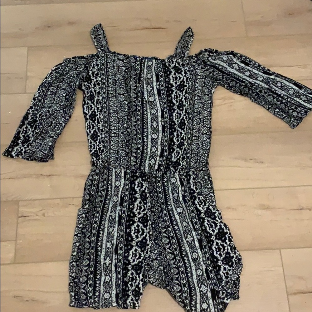 Black and white romper